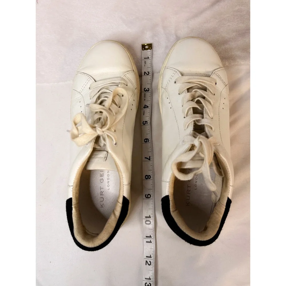 Kurt Geiger London White Leather Platform‎ Sneakers Women's Size 9 EUC